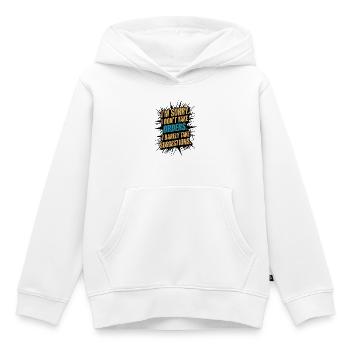 Drôle Sarcastique Citation Attitude Style BD Humour - Sweat Premium à capuche enfant bio - blanc - Devant - AI Model Kid Female (0cm)