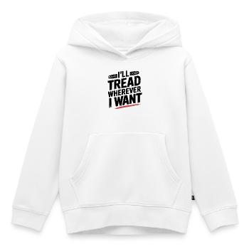 Roulez avec audace partout où je veux - Sweat Premium à capuche enfant bio - blanc - Devant - AI Model Kid Female (0cm)