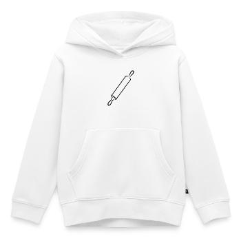 Nudelholz Skizze - Kinder Premium Organic Hoodie - Weiß - Vorne - AI Model Kid Female (0cm)