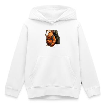 Meerschweinchen Wandern / Bergsteiger Meerschweinc - Kinder Premium Organic Hoodie - Weiß - Vorne - AI Model Kid Female (0cm)