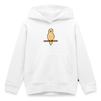 Canari mélodique - Sweat Premium à capuche enfant bio - blanc - Devant - AI Model Kid Female (0cm)