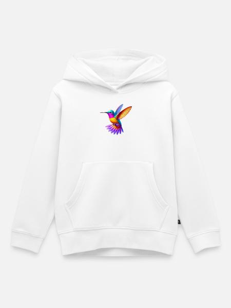 Kolibri - Kinder Premium Organic Hoodie - Weiß