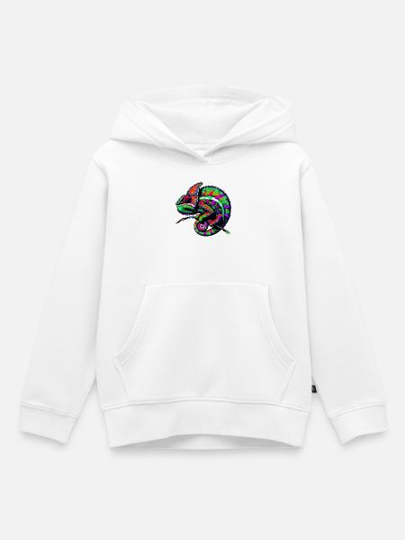 Chamäleon - Kinder Premium Organic Hoodie - Weiß