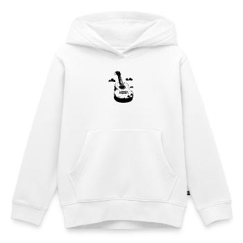 Ukulélé Style BD - Sweat Premium à capuche enfant bio - blanc - Devant - AI Model Kid Female (0cm)