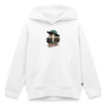 Uralte Astronauten-Begegnung mit Stonehenge UFO - Kinder Premium Organic Hoodie - Weiß - Vorne - AI Model Kid Female (0cm)