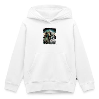 Horus as Futuristic Astronaut Concept - Kids Premium Organic Hoodie - white - Front - AI Model Kid Female (0cm)