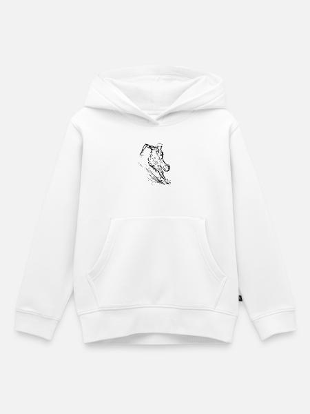 Basketballspieler - Kinder Premium Organic Hoodie - Weiß