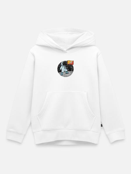 Astronaut Fahne Bhutan - Kinder Premium Organic Hoodie - Weiß