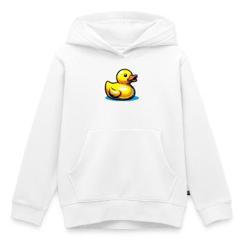 Caneton Canard Canard Canard - Sweat Premium à capuche enfant bio - blanc - Devant - AI Model Kid Female (0cm)