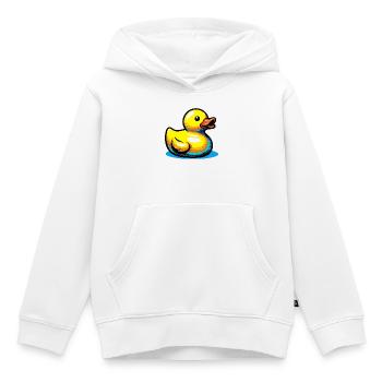 Caneton Canard Canard Canard - Sweat Premium à capuche enfant bio - blanc - Devant - AI Model Kid Female (0cm)