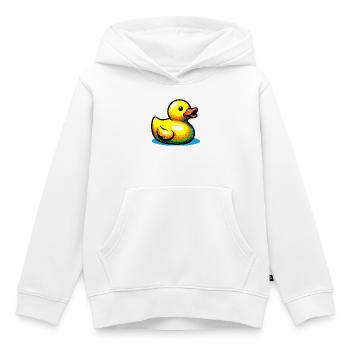 Caneton Canard Canard Canard - Sweat Premium à capuche enfant bio - blanc - Devant - AI Model Kid Female (0cm)