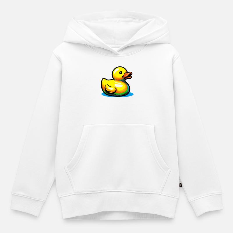 Caneton Canard Canard Canard - Sweat Premium à capuche enfant bio - blanc