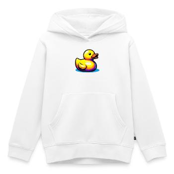 Caneton Canard Canard Canard - Sweat Premium à capuche enfant bio - blanc - Devant - AI Model Kid Female (0cm)