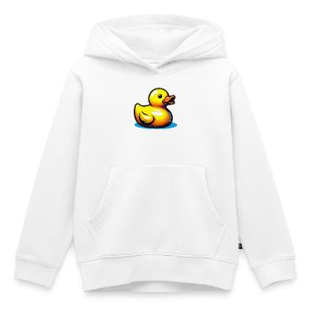 Ente Ente Ente Ente Ente - Kinder Premium Organic Hoodie - Weiß - Vorne - AI Model Kid Female (0cm)