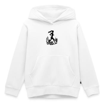 Läuferin Cartoon - Kinder Premium Organic Hoodie - Weiß - Vorne - AI Model Kid Female (0cm)