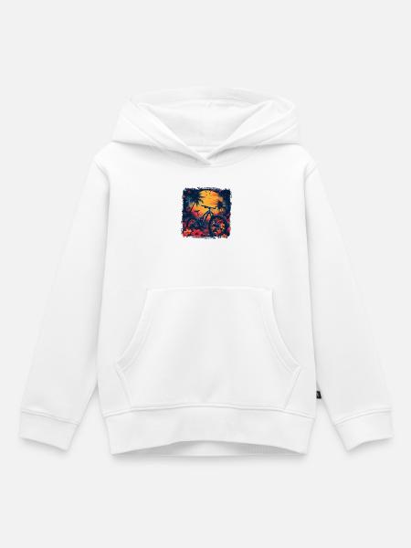 Mountainbiking Steamwave - Kinder Premium Organic Hoodie - Weiß