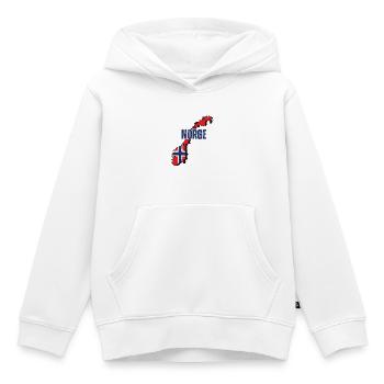 Norwegian flag, Norwegian pride - Kids Premium Organic Hoodie - white - Front - AI Model Kid Female (0cm)