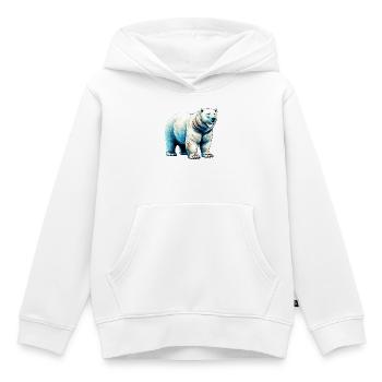 Weißer Eisbär - Kinder Premium Organic Hoodie - Weiß - Vorne - AI Model Kid Female (0cm)