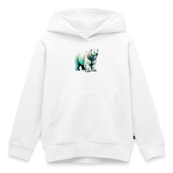 Weißer Eisbär - Kinder Premium Organic Hoodie - Weiß - Vorne - AI Model Kid Female (0cm)