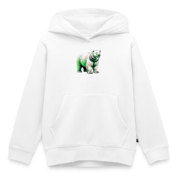 Weißer Eisbär - Kinder Premium Organic Hoodie - Weiß - Vorne - AI Model Kid Female (0cm)