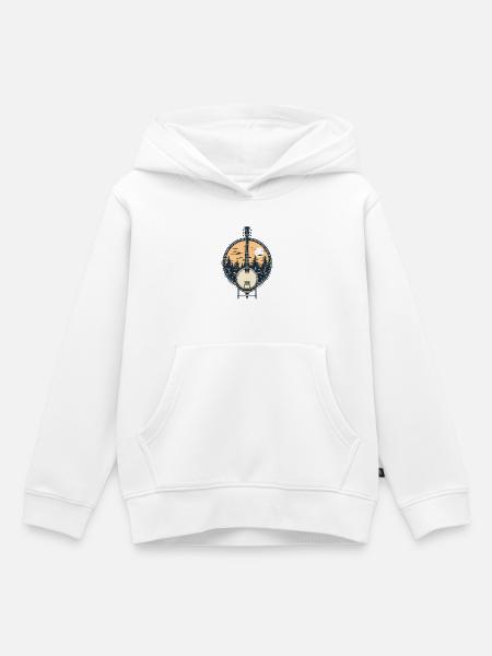 Banjo Grafik - Kinder Premium Organic Hoodie - Weiß