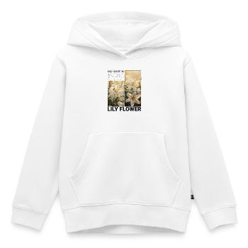 Fleur de lys Fleur de lys Botanique Esthétique Cadeau - Sweat Premium à capuche enfant bio - blanc - Devant - AI Model Kid Female (0cm)