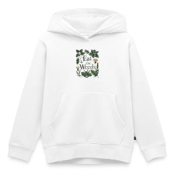 Iss das Unkraut - Sammeln Kräuter Wildpflanzenkunst - Kinder Premium Organic Hoodie - Weiß - Vorne - AI Model Kid Female (0cm)