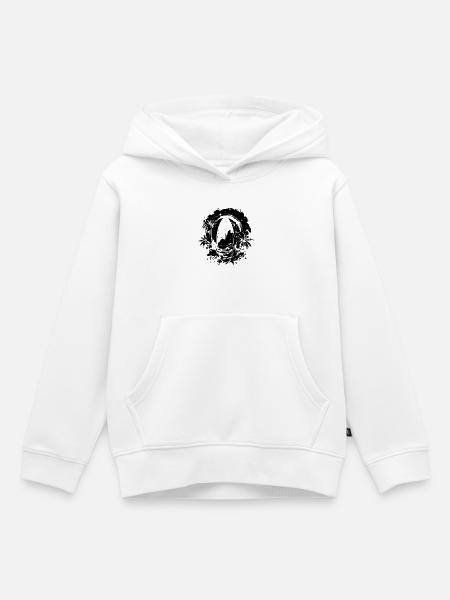 Surfbrett Zeichnung - Kinder Premium Organic Hoodie - Weiß
