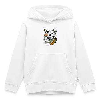 Wild Not Weeds - Art de la recherche de nourriture inspiré de la nature - Sweat Premium à capuche enfant bio - blanc - Devant - AI Model Kid Female (0cm)