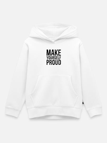 make yourself proud - Kinder Premium Organic Hoodie - Weiß