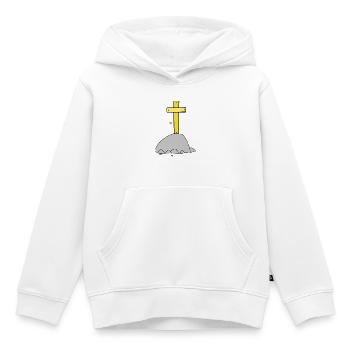 Halloween Kreuz Kreuze Spinne - Kinder Premium Organic Hoodie - Weiß - Vorne - AI Model Kid Female (0cm)