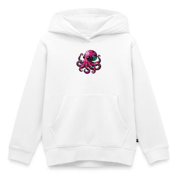 Pieuvre - Sweat Premium à capuche enfant bio - blanc - Devant - AI Model Kid Female (0cm)