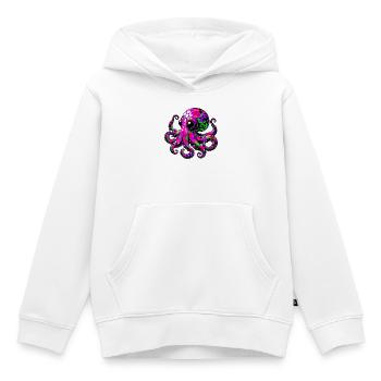 Pieuvre - Sweat Premium à capuche enfant bio - blanc - Devant - AI Model Kid Female (0cm)