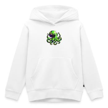 Pieuvre - Sweat Premium à capuche enfant bio - blanc - Devant - AI Model Kid Female (0cm)