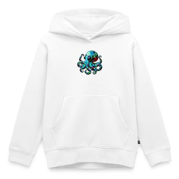 Krake - Kinder Premium Organic Hoodie - Weiß - Vorne - AI Model Kid Female (0cm)