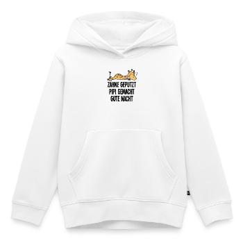 Sommeil humoristique Girafe dents brossé cadeau - Sweat Premium à capuche enfant bio - blanc - Devant - AI Model Kid Female (0cm)