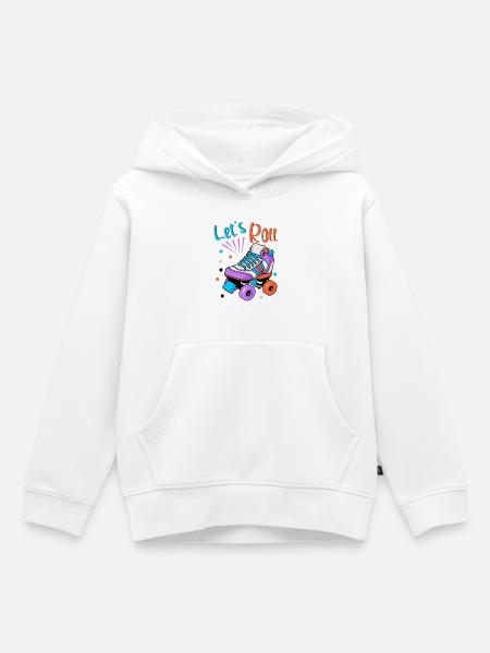 Rollschuh Schlittschuhläufer - Kinder Premium Organic Hoodie - Weiß
