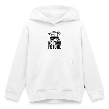 no farmers no food future - Kids Premium Organic Hoodie - white - Front - AI Model Kid Female (0cm)