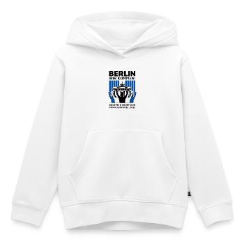 Bielefeld Berlin Finale – Berlin wir kommen! - Kinder Premium Organic Hoodie - Weiß - Vorne - AI Model Kid Female (0cm)