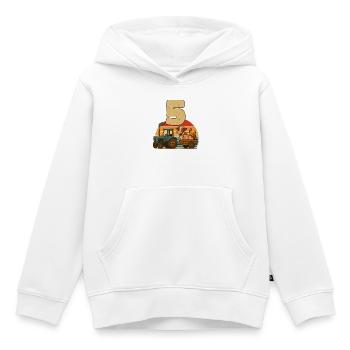 Traktor Kinder Geburtstag 5 Jahre Bauernhof Tiere - Kinder Premium Organic Hoodie - Weiß - Vorne - AI Model Kid Female (0cm)