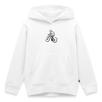 Dessin de vététiste - Sweat Premium à capuche enfant bio - blanc - Devant - AI Model Kid Female (0cm)