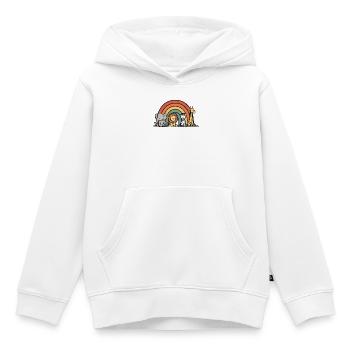 Elephant Lion Zebra Giraffe Rainbow Kids - Kids Premium Organic Hoodie - white - Front - AI Model Kid Female (0cm)