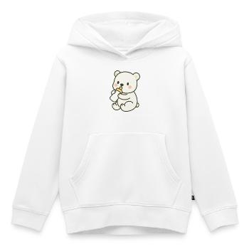 Milchzeit im Eis - Kinder Premium Organic Hoodie - Weiß - Vorne - AI Model Kid Female (0cm)