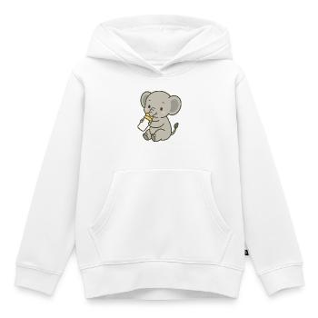 Tiny Trunk Sip - Kinder Premium Organic Hoodie - Weiß - Vorne - AI Model Kid Female (0cm)