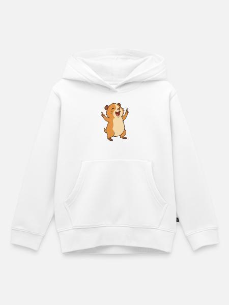 Happy Cavy Kid - Kinder Premium Organic Hoodie - Weiß
