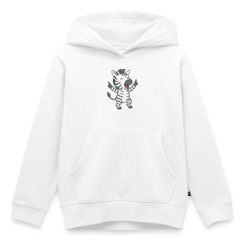 Zebrastreifen-Party - Kinder Premium Organic Hoodie - Weiß - Vorne - AI Model Kid Female (0cm)