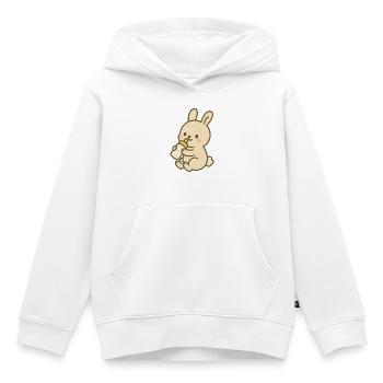 Lapin en flacon - Sweat Premium à capuche enfant bio - blanc - Devant - AI Model Kid Female (0cm)
