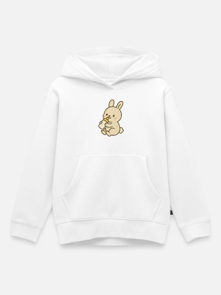 Fläschchen-Häschen - Kinder Premium Organic Hoodie - Weiß