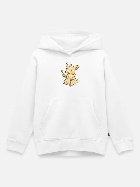 Futtern mit Zickleinfreude - Kinder Premium Organic Hoodie - Weiß