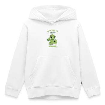 Nachwuchs Verkünden | Ich Werde Großer Bruder 2027 - Kinder Premium Organic Hoodie - Weiß - Vorne - AI Model Kid Female (0cm)